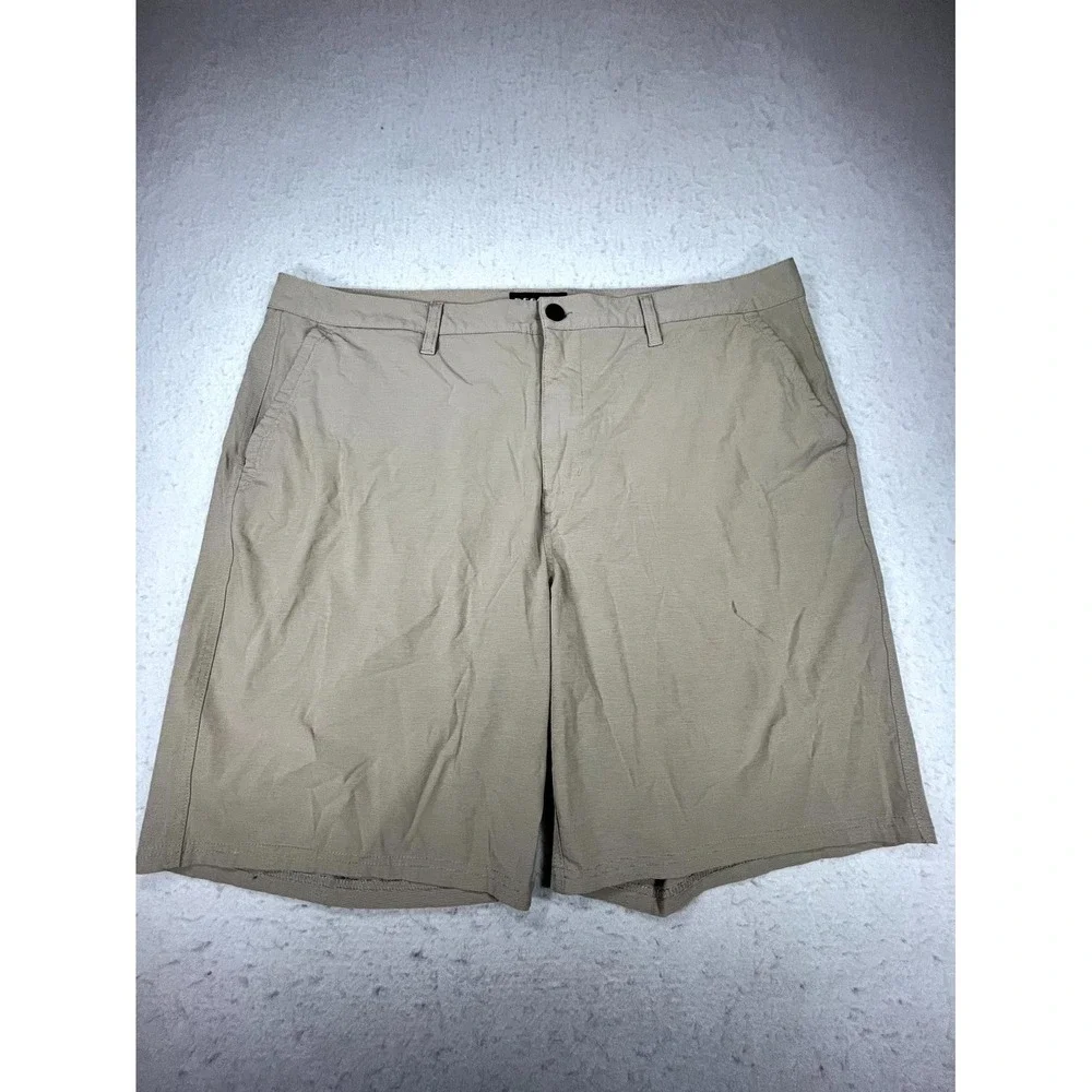 Reef Walk Shorts Mens 40 Khaki Stretch Mid Rise Slash Pocket Modern Surf Casual
